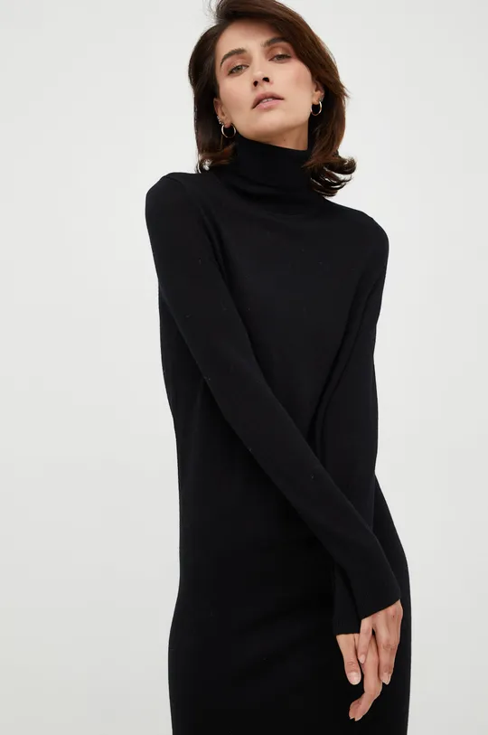crna Vunena haljina Calvin Klein