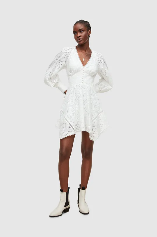 Bavlnené šaty AllSaints  Základná látka: 100% Recyklovaná bavlna Podšívka: 100% Recyklovaný polyester
