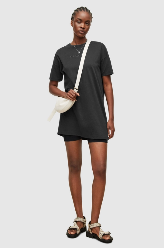 AllSaints sukienka bawełniana CORNU TEE DRESS 100 % Bawełna