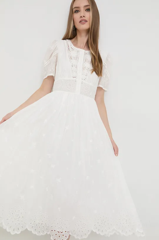 λευκό Φόρεμα από συνδυασμό μεταξιού Miss Sixty Γυναικεία