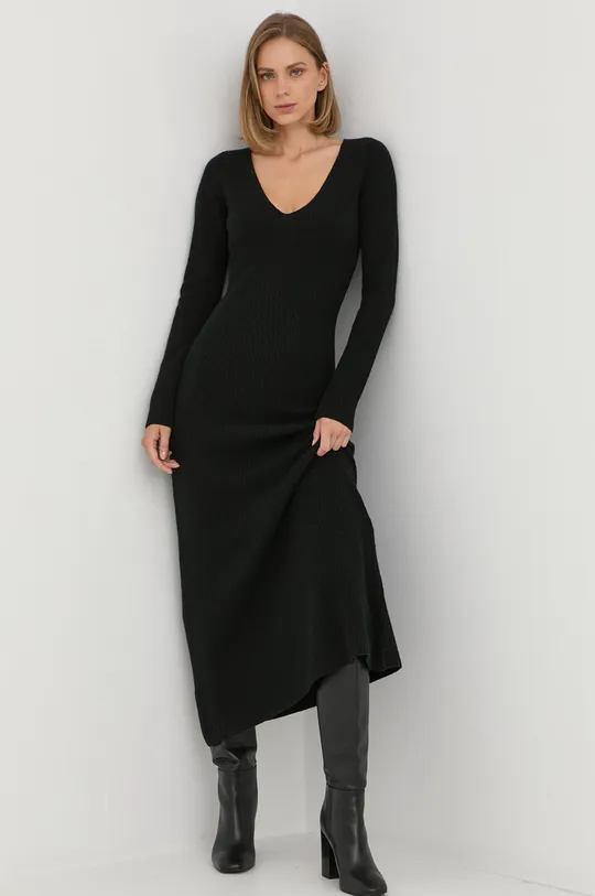 μαύρο Μάλλινο φόρεμα Trussardi Γυναικεία