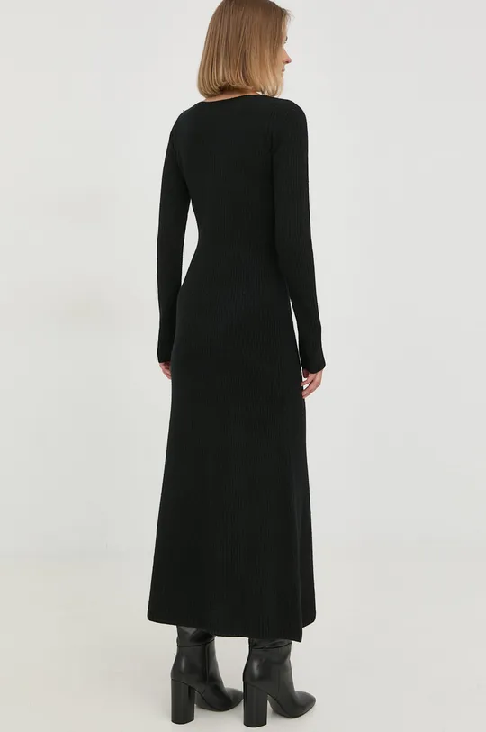Μάλλινο φόρεμα Trussardi μαύρο