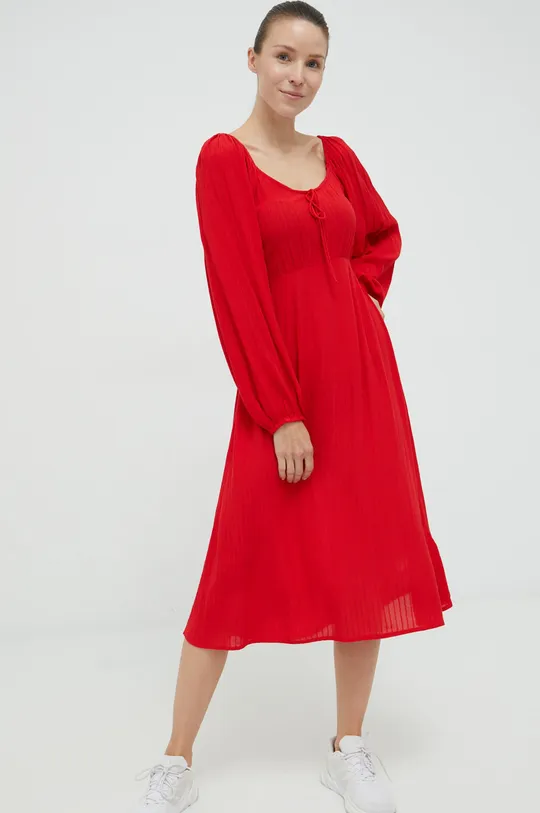 červená Šaty Billabong Dámsky