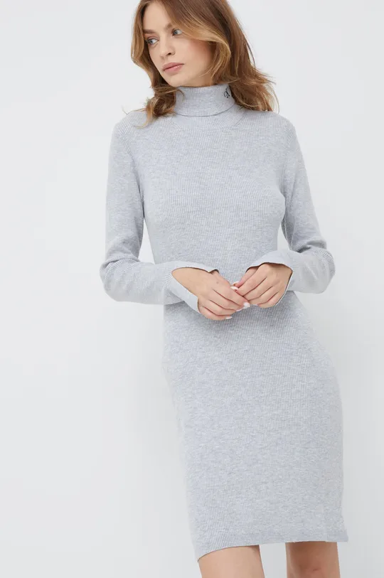 серый Платье с примесью шерсти Calvin Klein Jeans Женский