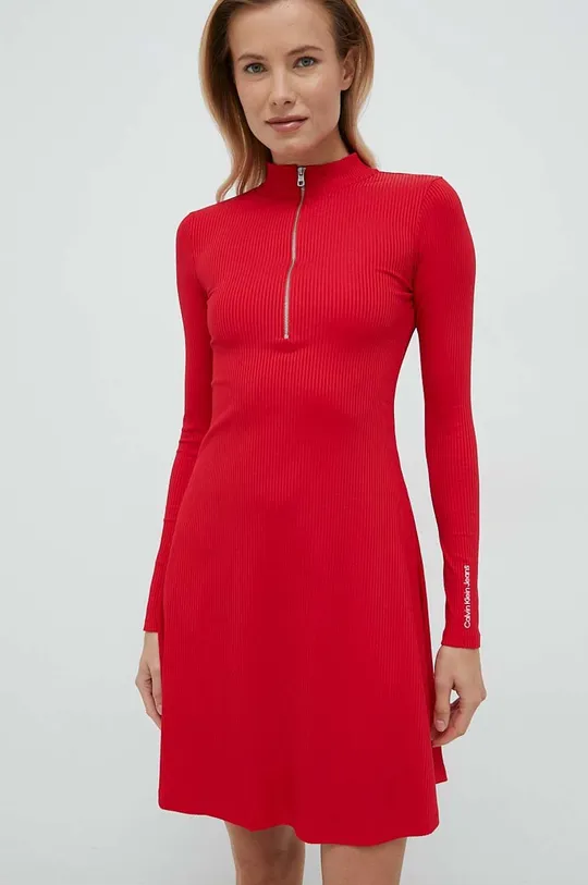 κόκκινο Φόρεμα Calvin Klein Jeans Γυναικεία