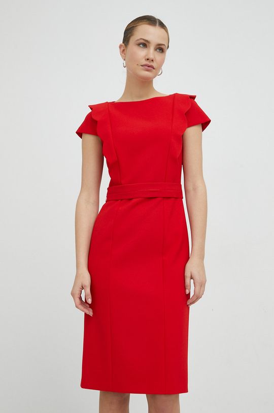 czerwony BOSS sukienka