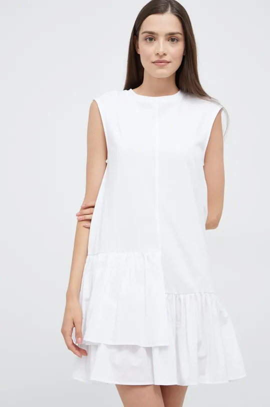 λευκό Βαμβακερό φόρεμα Sisley Γυναικεία