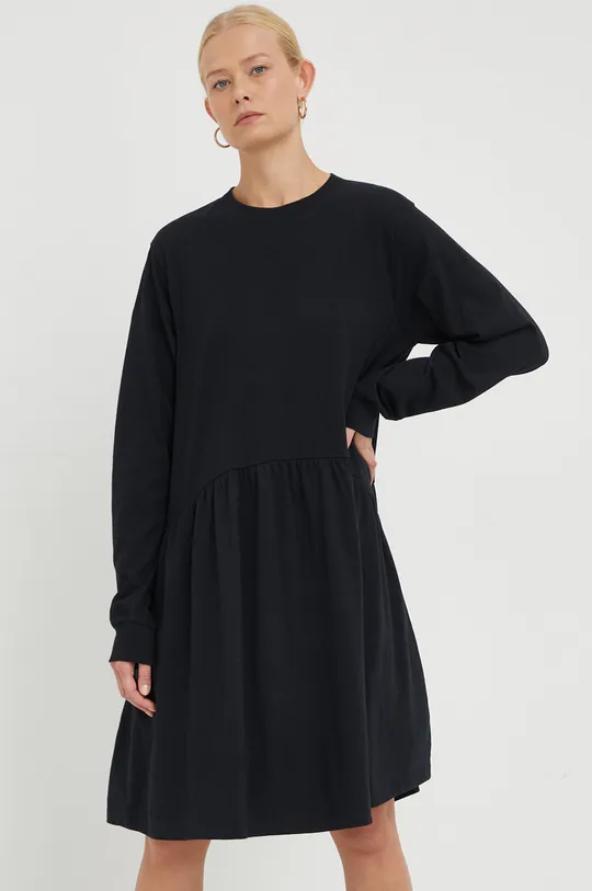 μαύρο Βαμβακερό φόρεμα Marc O'Polo Denim Γυναικεία