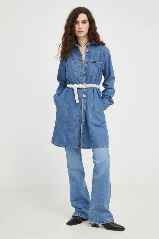 Wrangler sukienka jeansowa niebieski