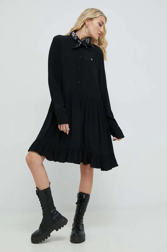 μαύρο Φόρεμα Tommy Jeans Γυναικεία