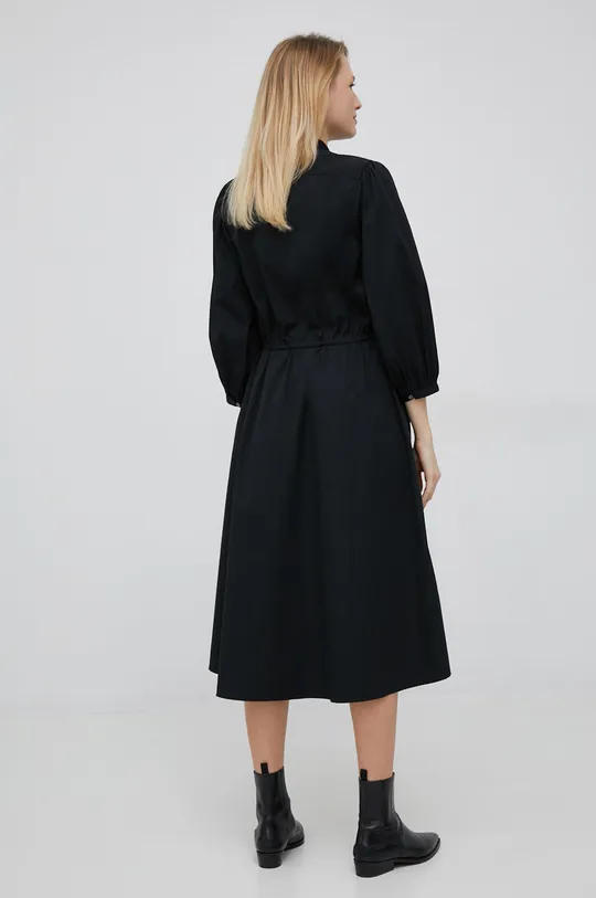 Bombažna obleka Polo Ralph Lauren črna