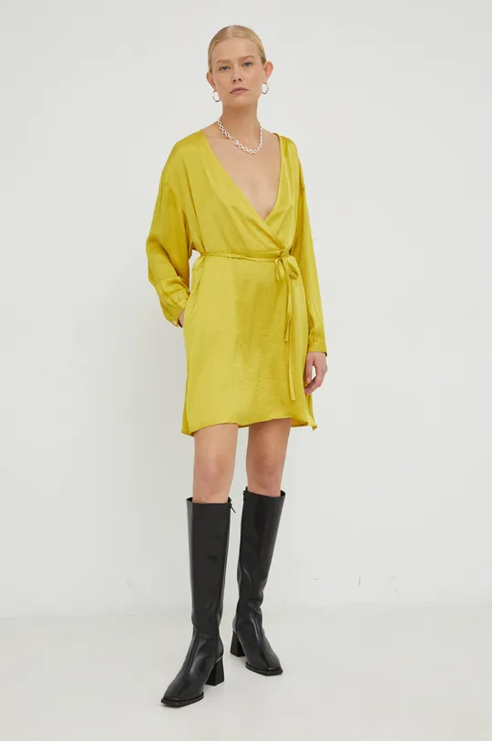 American Vintage sukienka żółty