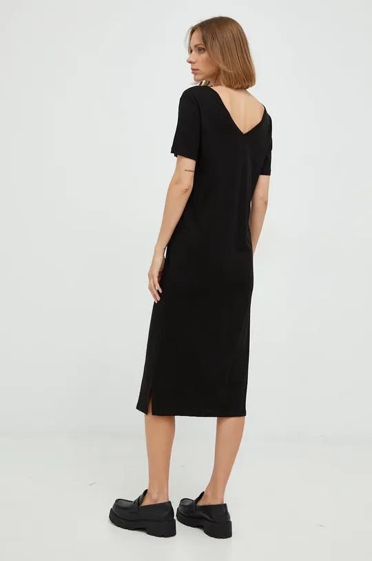 Armani Exchange sukienka bawełniana czarny