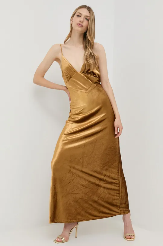 χρυσαφί Φόρεμα Bardot