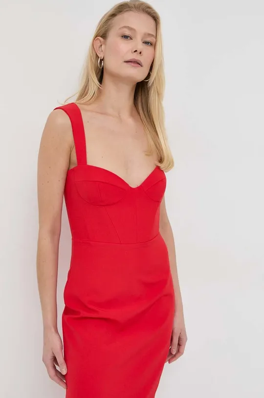 piros Bardot ruha