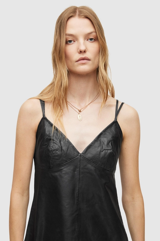 AllSaints sukienka SLOANE SLIP DRESS czarny