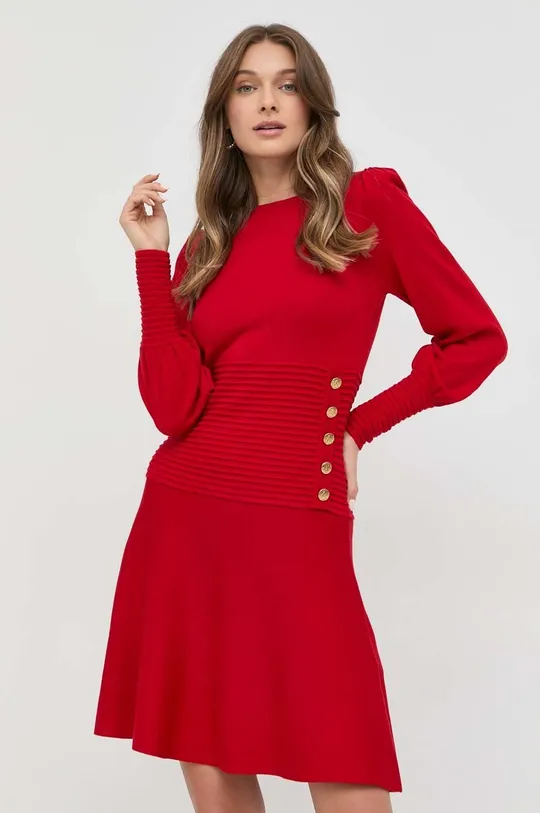 κόκκινο Μάλλινο φόρεμα Luisa Spagnoli Γυναικεία