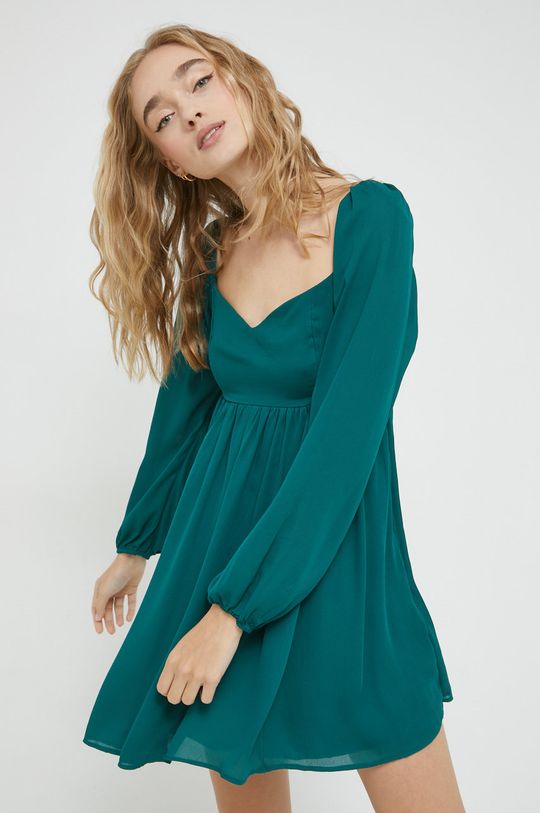 Šaty Abercrombie & Fitch tmavě zelená