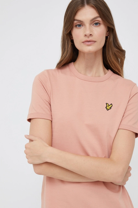 oranžna Bombažna obleka Lyle & Scott