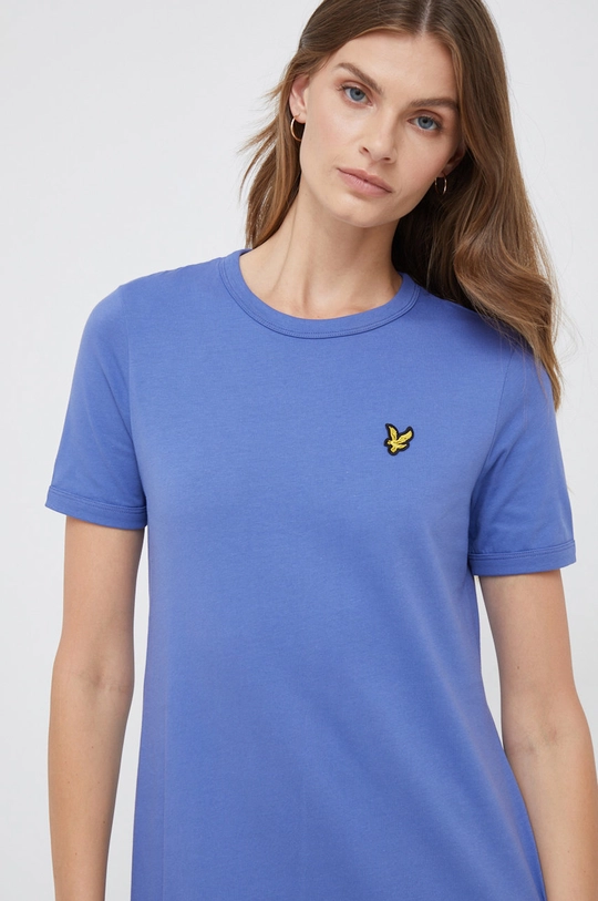 modra Bombažna obleka Lyle & Scott