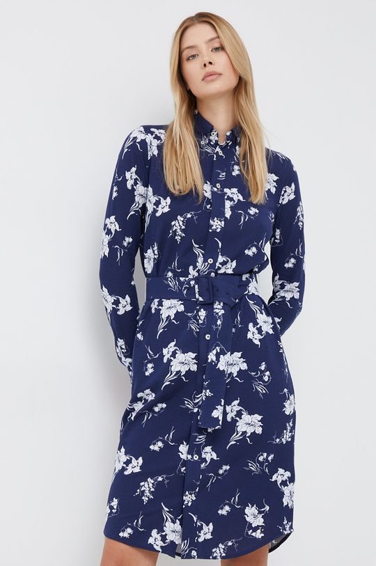 námořnická modř Bavlněné šaty Polo Ralph Lauren Dámský