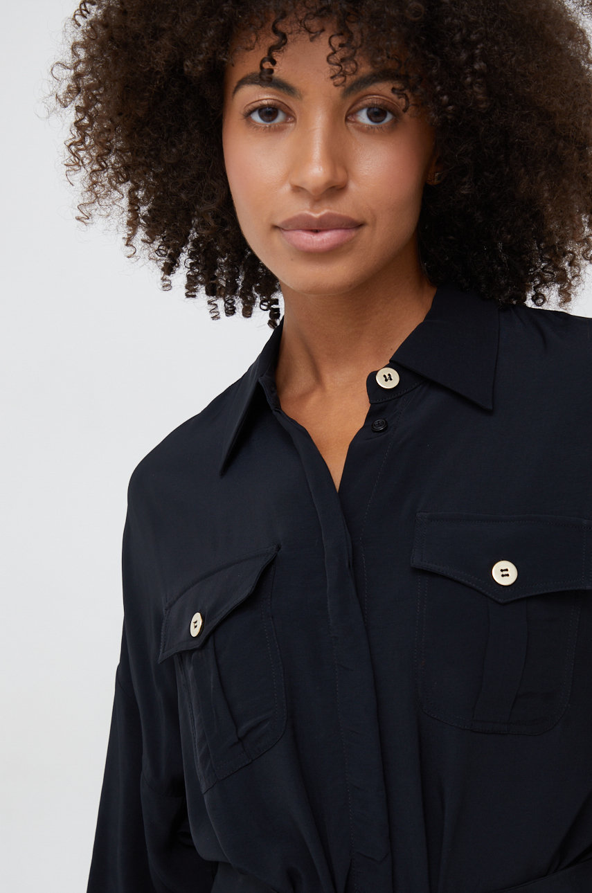 Sisley sukienka kolor czarny mini prosta | Answear.com