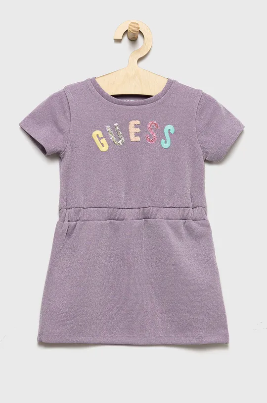 fioletowy Guess sukienka dziecięca Dziewczęcy