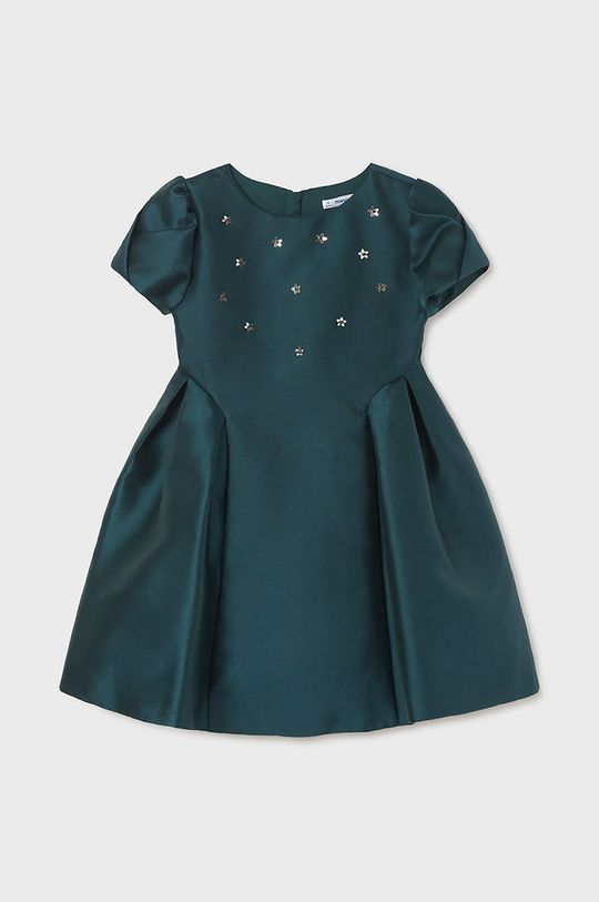 ocelová zelená Dívčí šaty Mayoral Dívčí