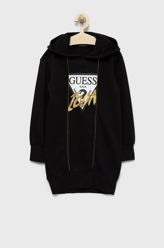 чёрный Хлопковое детское платье Guess Для девочек