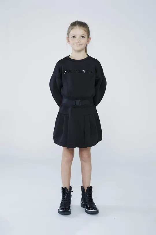 чорний Дитяча сукня Karl Lagerfeld Для дівчаток