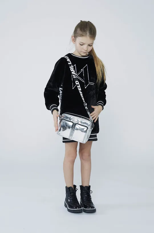 czarny Karl Lagerfeld sukienka dziecięca Dziewczęcy