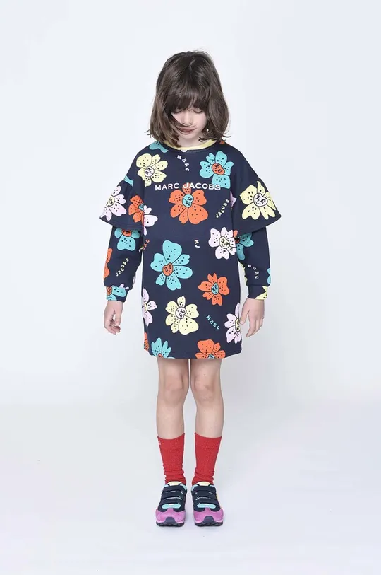 granatowy Marc Jacobs sukienka bawełniana dziecięca Dziewczęcy