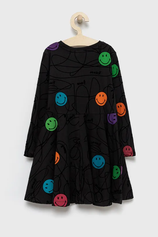 Παιδικό βαμβακερό φόρεμα Desigual μαύρο