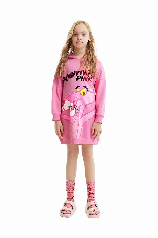 ροζ Παιδικό βαμβακερό φόρεμα Desigual Για κορίτσια