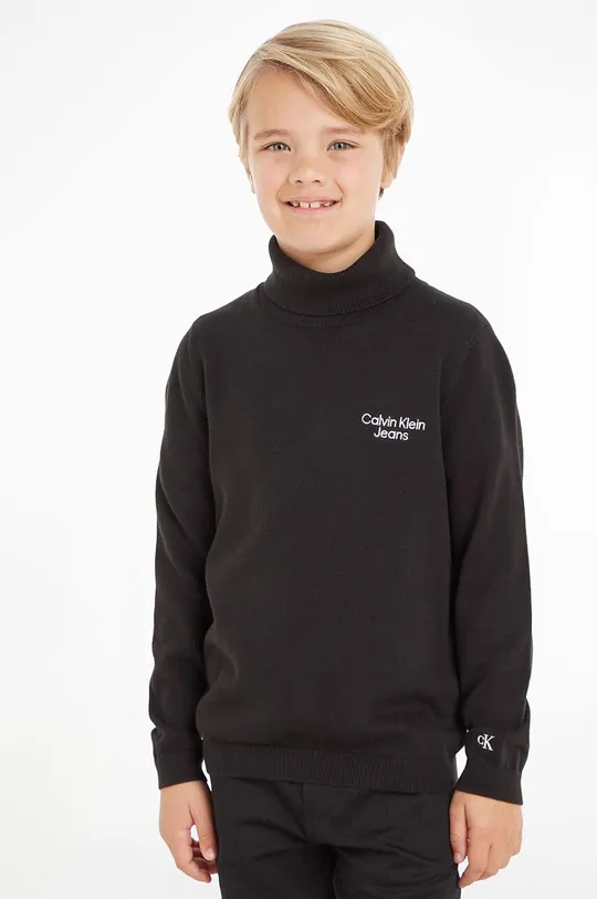crna Dječji džemper Calvin Klein Jeans Za dječake