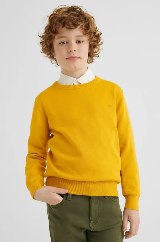 жёлтый Детский хлопковый свитер Mayoral Для мальчиков