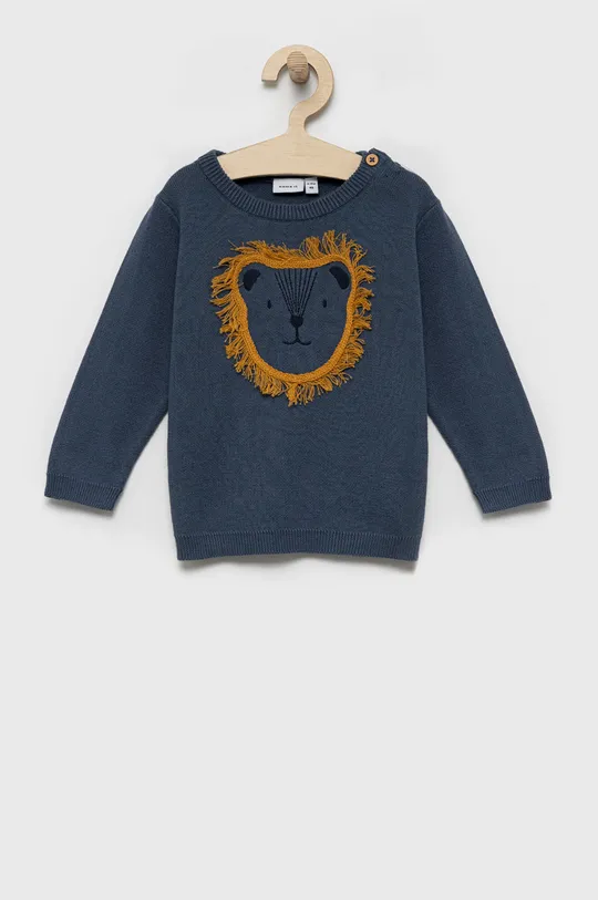 блакитний Дитячий бавовняний светер Name it Для хлопчиків