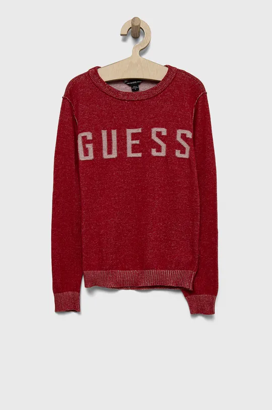 красный Детский хлопковый свитер Guess Для мальчиков