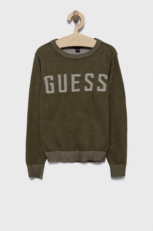 πράσινο Παιδικό βαμβακερό πουλόβερ Guess Για αγόρια