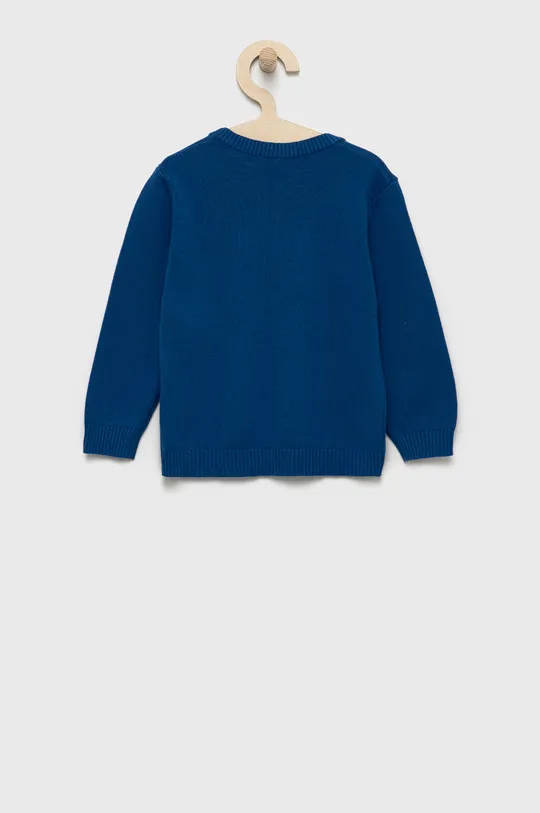 Дитячий бавовняний светер United Colors of Benetton блакитний