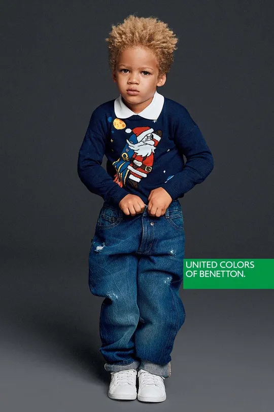 fekete United Colors of Benetton gyerek pulóver Fiú