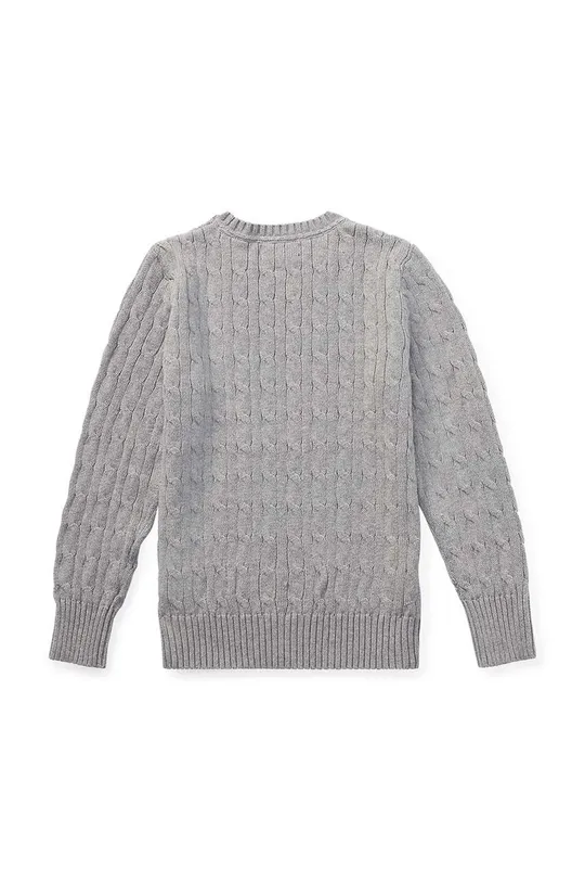 Otroški bombažen pulover Polo Ralph Lauren siva