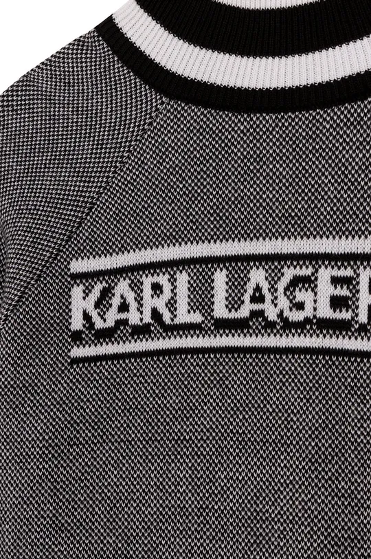 μαύρο Παιδικό βαμβακερό πουλόβερ Karl Lagerfeld