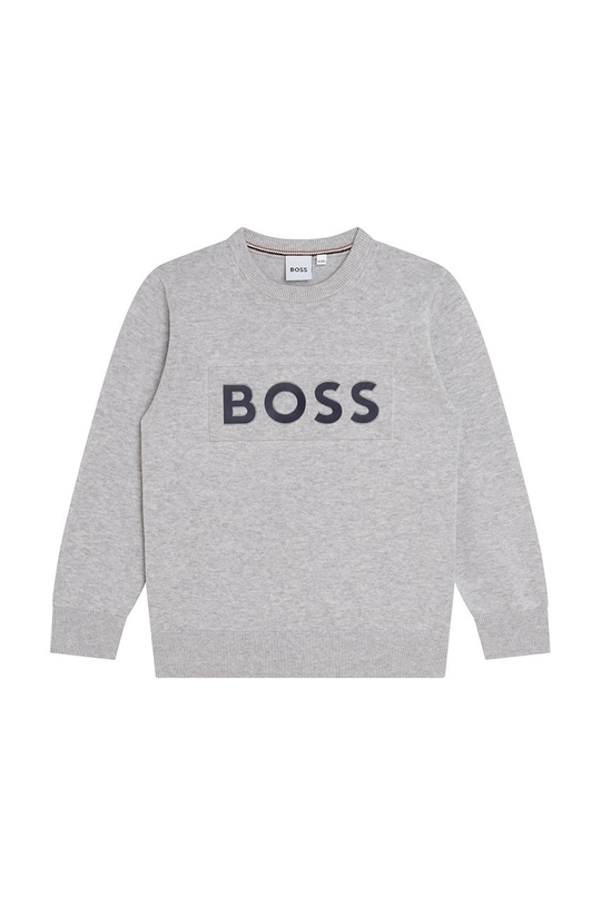 szary BOSS sweter dziecięcy Chłopięcy