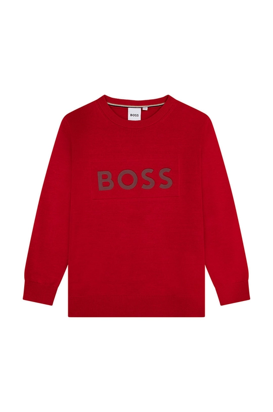 różowy BOSS sweter dziecięcy Chłopięcy