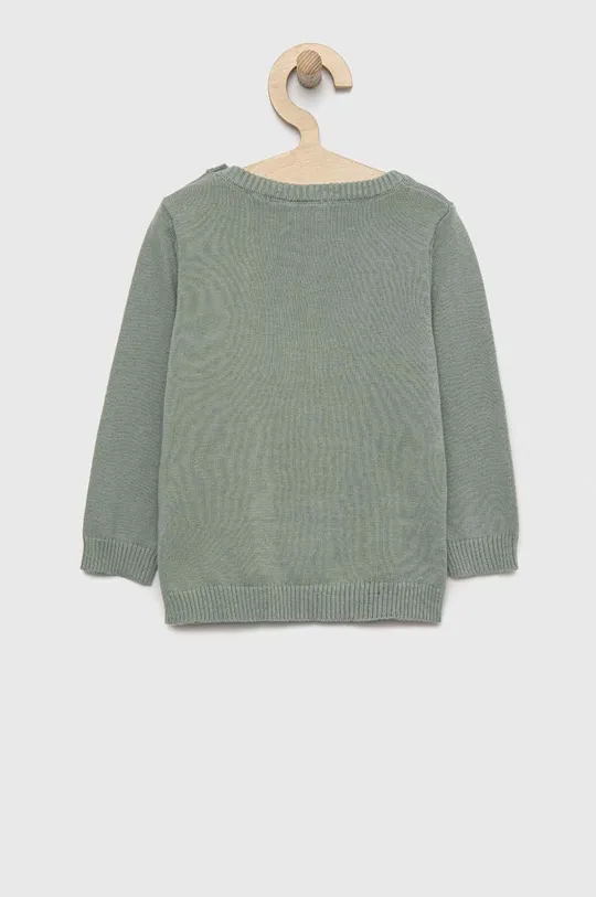 Bombažni pulover za dojenčke Name it zelena
