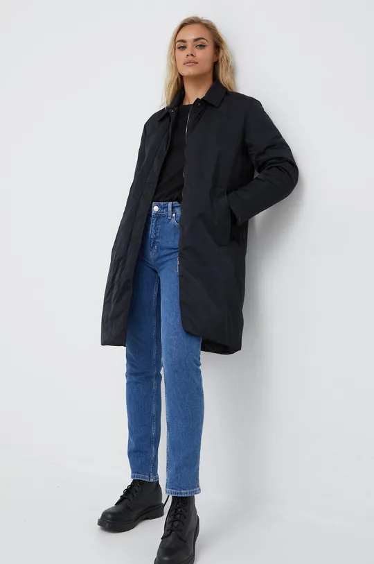 Ένα πουλόβερ σε μείγμα μεταξιού Calvin Klein μαύρο