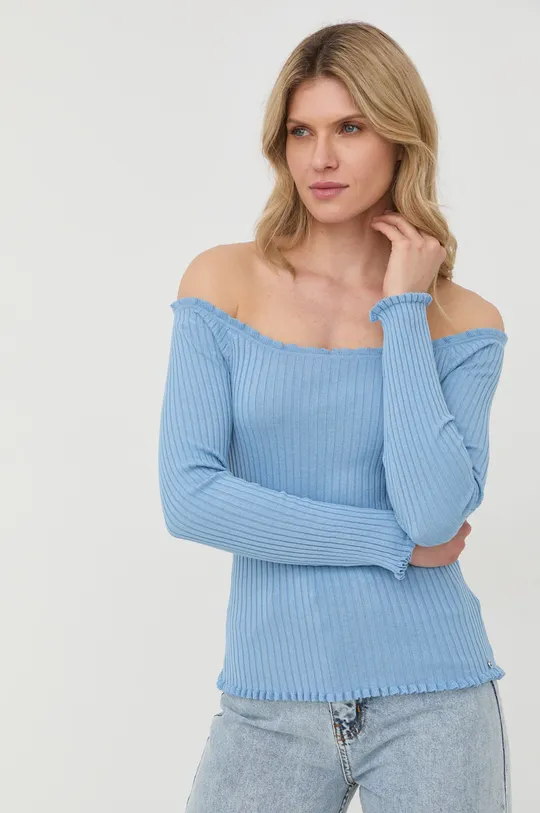 μπλε Ένα πουλόβερ σε μείγμα μεταξιού Guess Γυναικεία