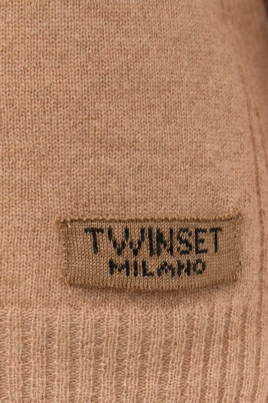 beżowy Twinset sweter wełniany