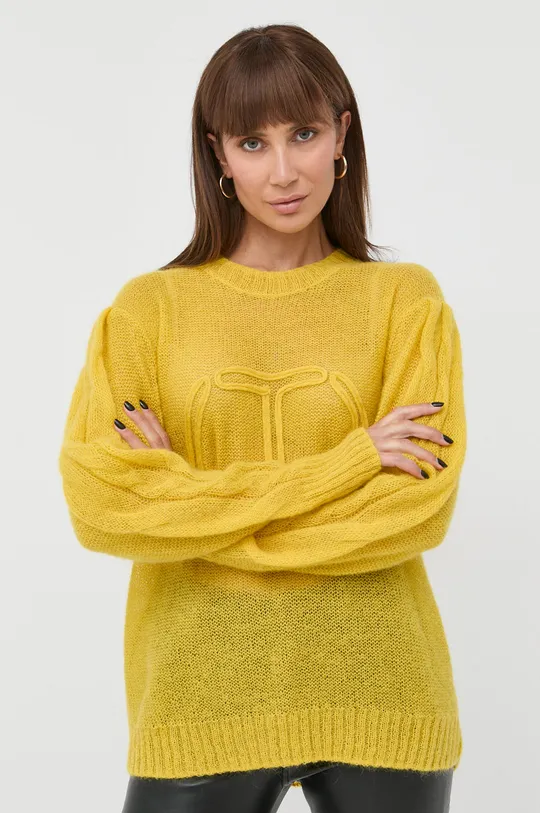 κίτρινο Μάλλινο πουλόβερ Twinset